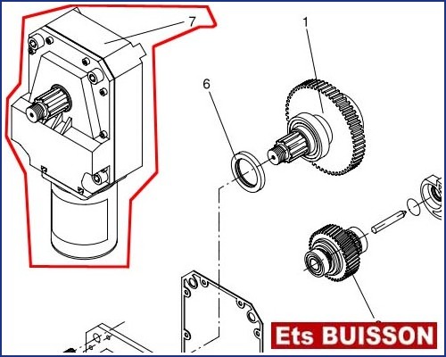 BENINCA EVA7 (1/2) - Moteur-réduct. N°7 Réf 9686472